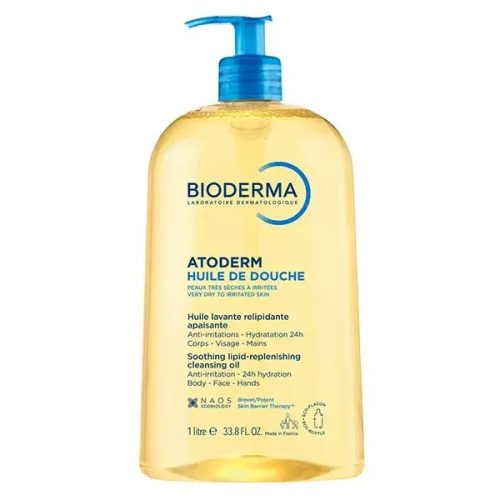 BIODERMA- Huile de Douche Lavante Anti-Irritations Peaux Sèches ,1L