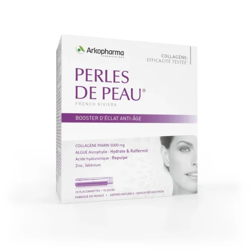 ARKOPHARMA - Perles de Peau Booster d'éclat Anti-âge, 10 Flaconnettes