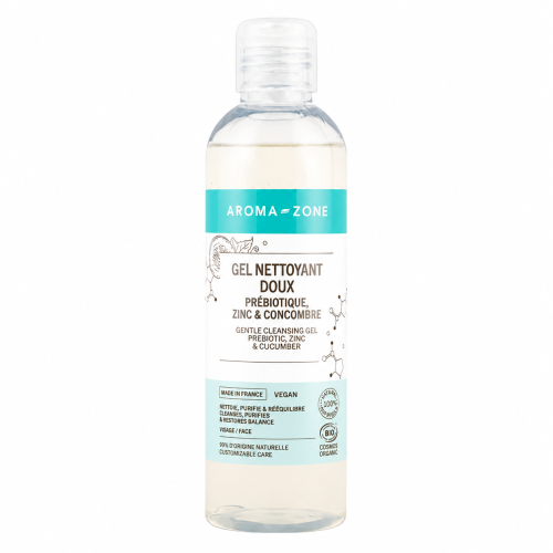 AROMAZONE - Gel Nettoyant Doux Prébiotique, Zinc & Concombre