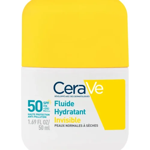 CERAVE - Fluide Hydratant Invisible SPF50+ Peaux Normales à Sèches, 50ml