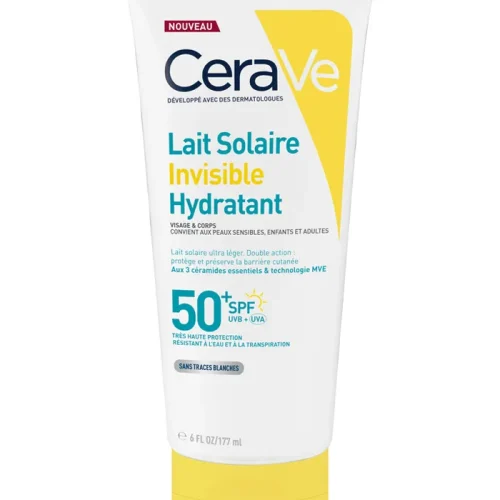CERAVE - Lait Solaire Invisible Hydratant Visage & Corps, 117ml