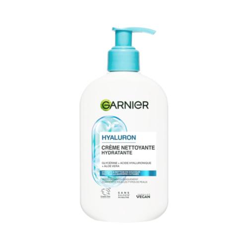 GARNIER - Crème Nettoyante Hydratante à L’Acide Hyaluronique, 250ml